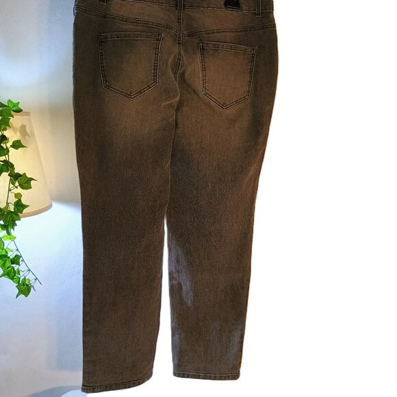 EUC: Gloria Vanderbilt Amanda Sze 14W Gray Straight Leg Jeans - Picture 2 of 3